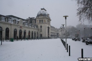Das soll Südfrankreich sein?! : Der Hauptbahnhof von Toulouse im Schnee